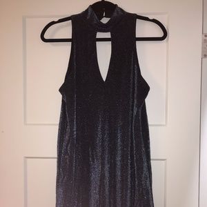 Blue Sparkly Shift Dress